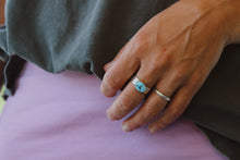Load image into Gallery viewer, Turquoise I AM WOMAN Stacker - Sz 9
