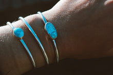 Load image into Gallery viewer, White Water Turquoise Stacking Cuff
